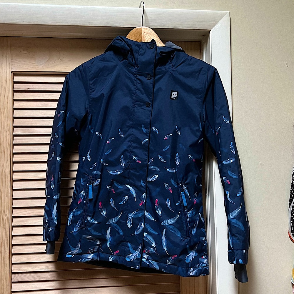 Orage Girls Ski Coat Size 12 Large Jacket Feathers Waterproof Winter Snow Jacket